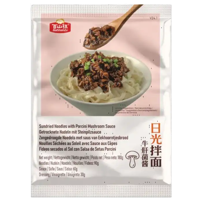 BAISHANZU Dried noodles of porcini mushrooms. 180G