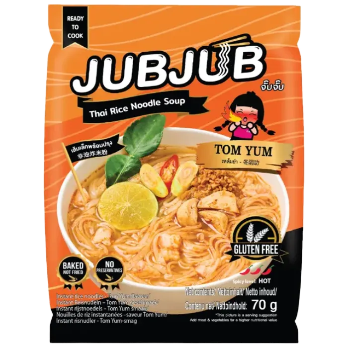 JUBJUB Inst. Rice Noodles Tom Yum 70G