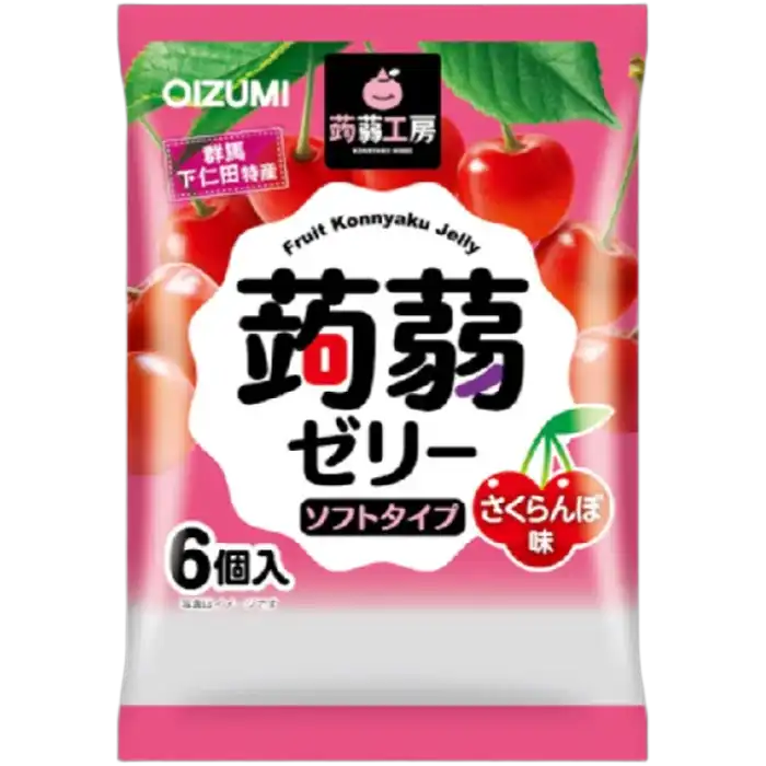 SHIMONITA Konjac Kobo Jelly Cherry Flav. 112G