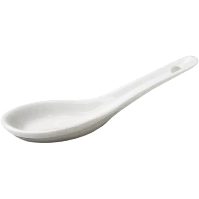 Ceramic spoon white 12.5cm
