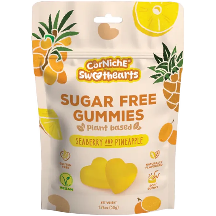 CORNICHE Sugarfree Gummie Sea Buckthorn & Pineapple 50G