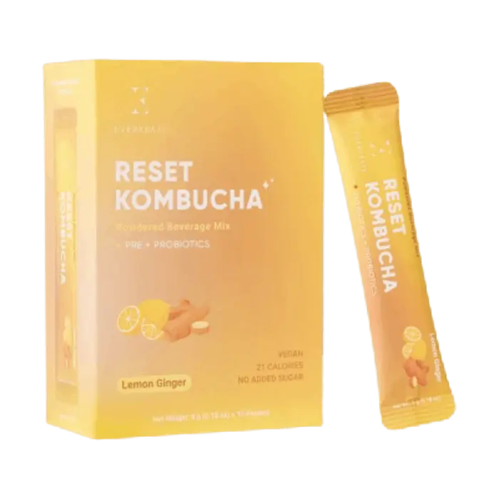 EVERDAZE Reset Kombucha Lemon Ginger 10x5g Kombucha Getränkepulver