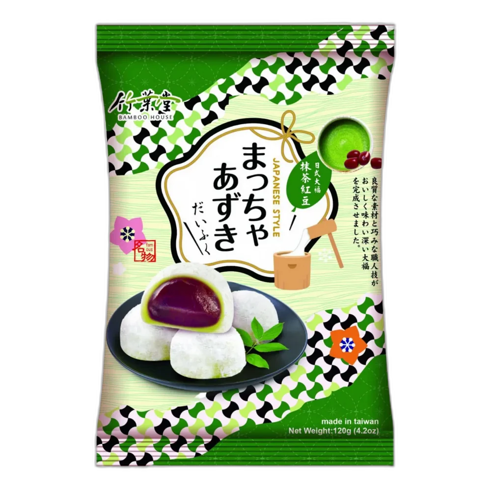 BAMBOEHUIS Matcha Rode Bonen Mochi 120G