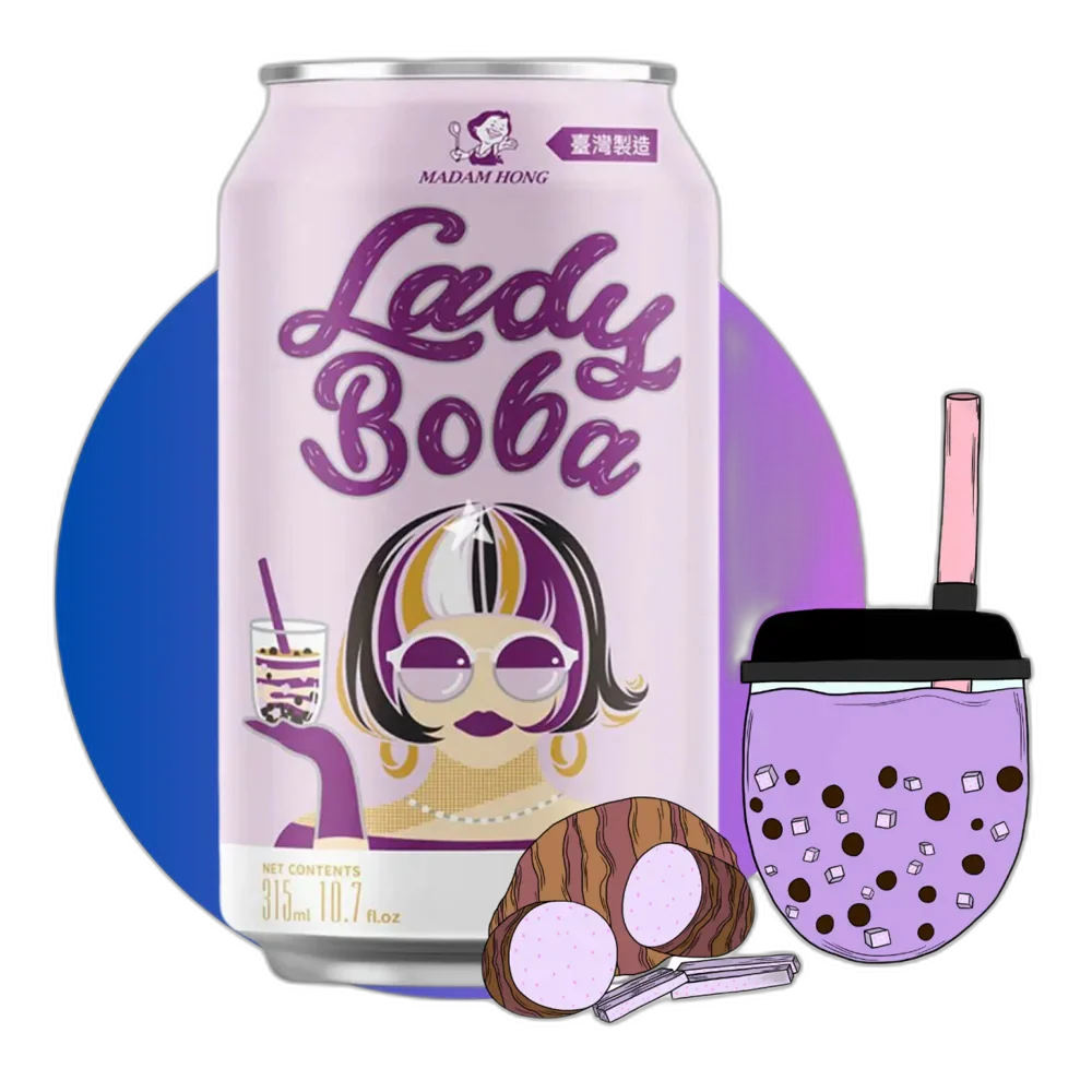 LADY BOBA Bubble Milk Tea Taro Pearl 315ML