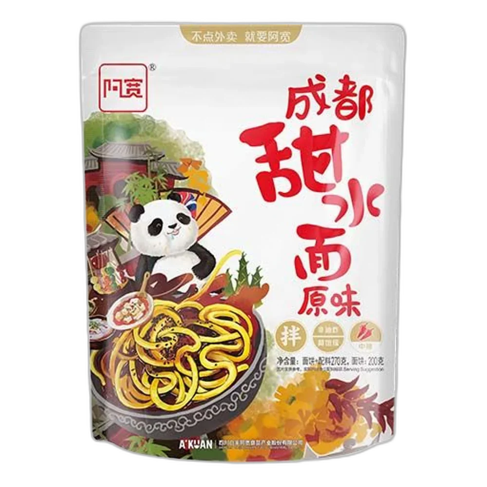 BAIJIA Zoet en Pittig Inst. Noedels (zak wit) 270G