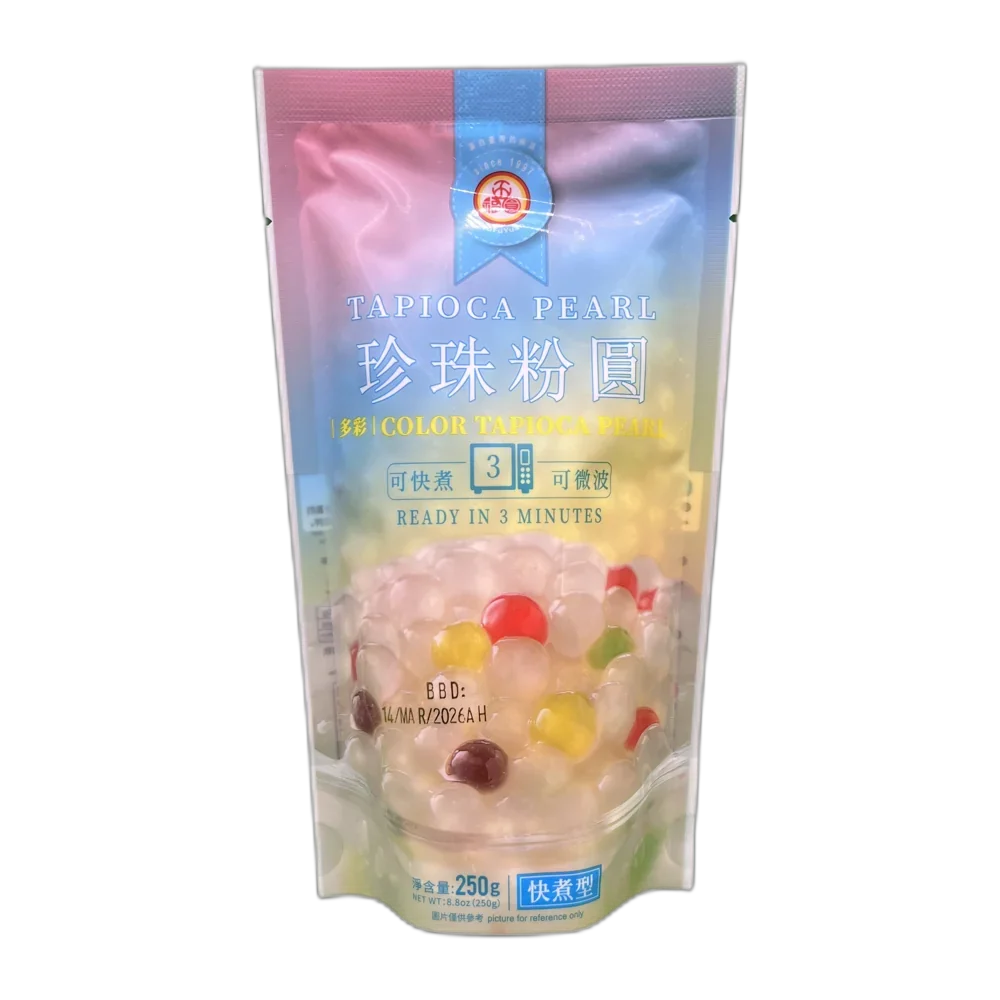 CN WFY New Sago Pearls Topping Mix Colored 250g
