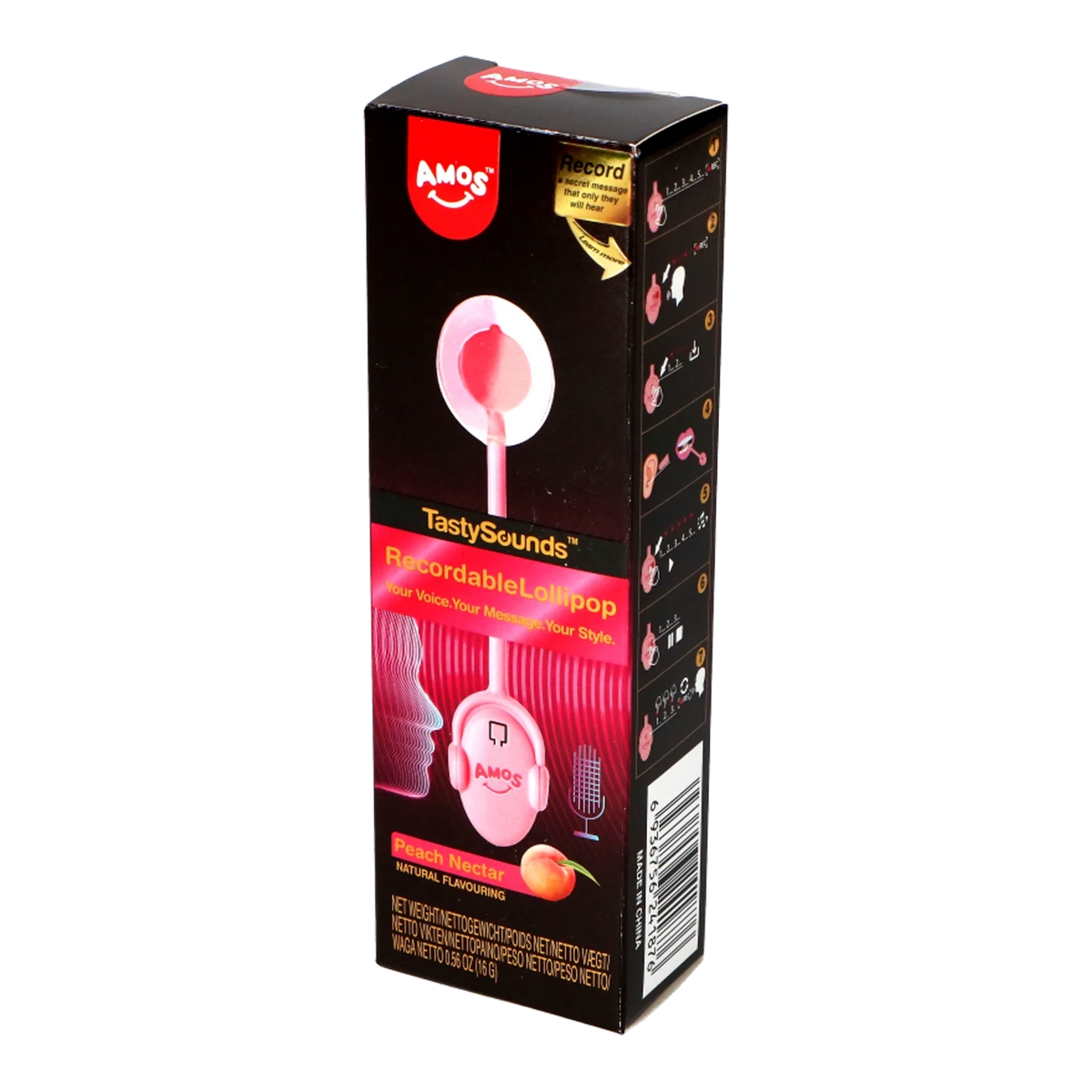 AMOS Tasty Sounds Lollip. Peach Recordable 16G