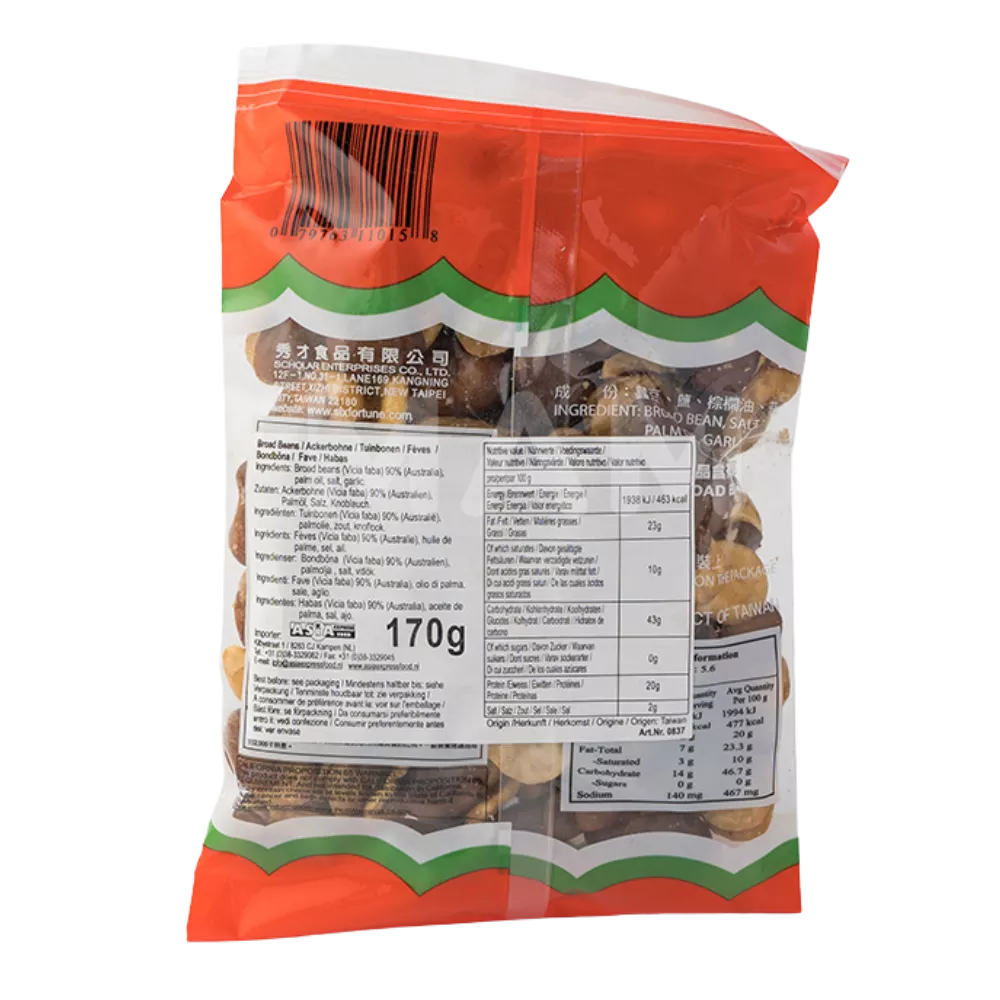 SIX FORTUNE Roasted Broad Beans 170G