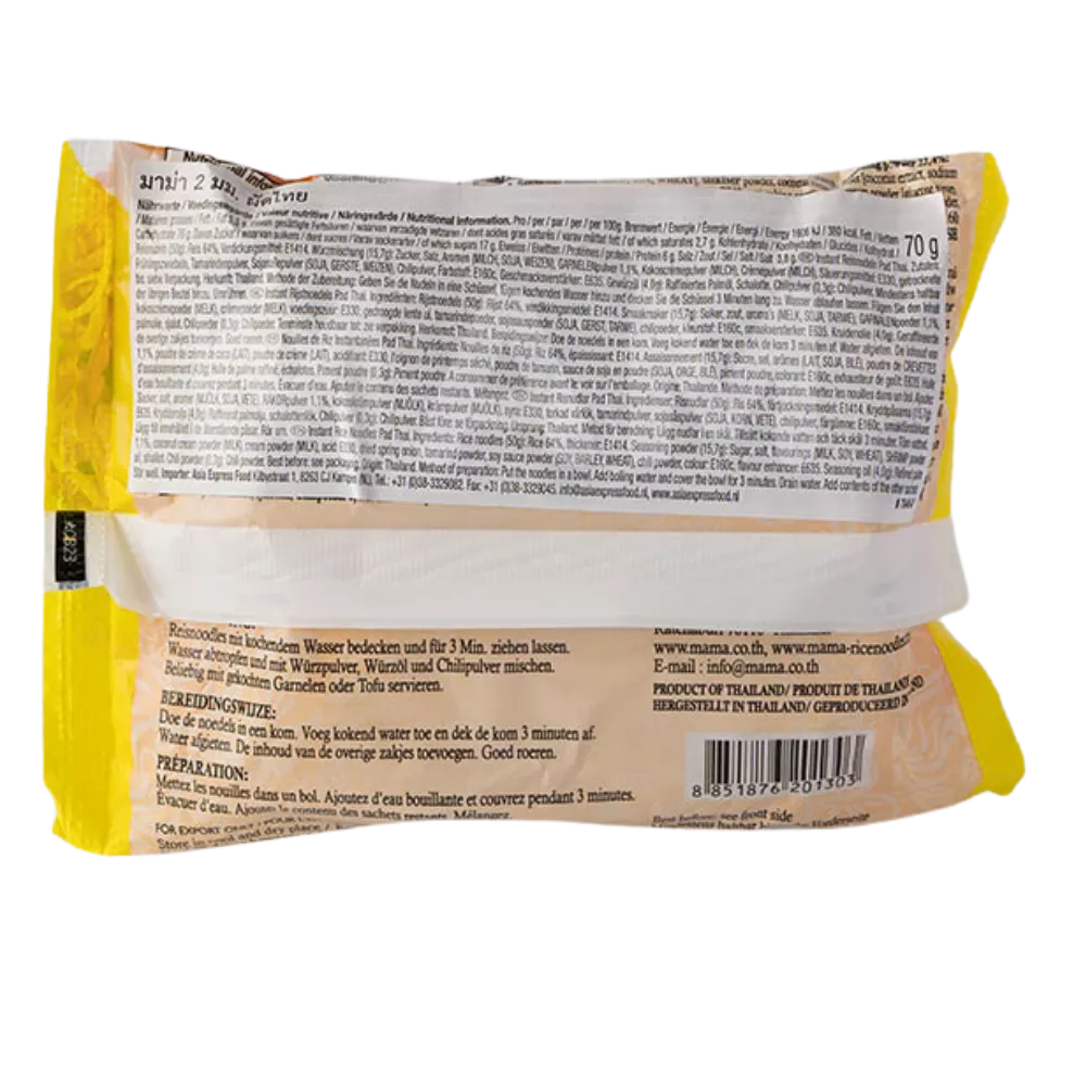 MAMA Instant Reisnudeln Pad Thai Pk 70G
