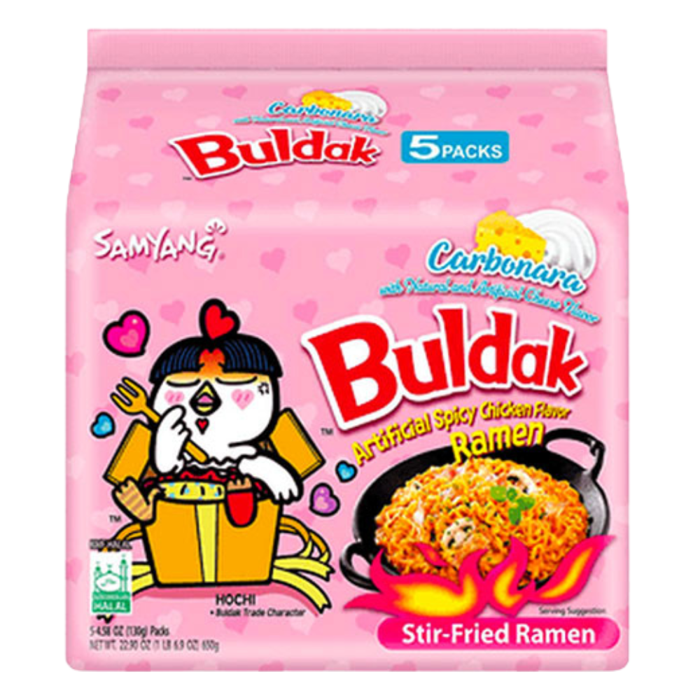 SAMYANG Buldak Carbonara Hot Chicken Ramen 5x130G