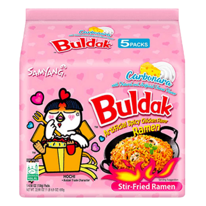 SAMYANG Buldak Carbonara Hot Chicken Ramen 5x130G
