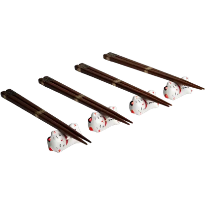Chopsticks set (4 people) Lucky Cats