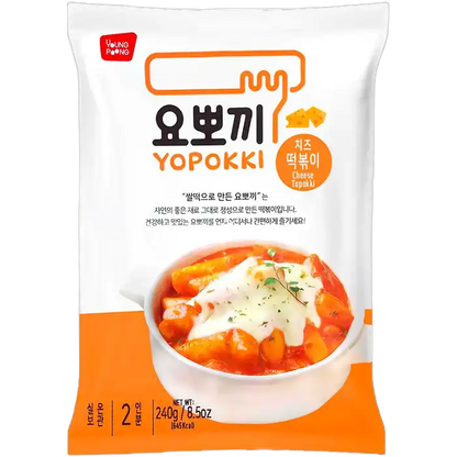 YOUNGPOONG YOPOKKI Rice Cake 240G Tteokbokki Cheese - Cheese