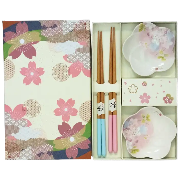 JADE TEMPLE Essst√§bchen Set m. Dippschale Sakura