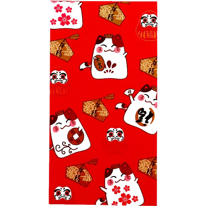 Red Envelope Hong Bao Lucky Cat A 5pcs per pack