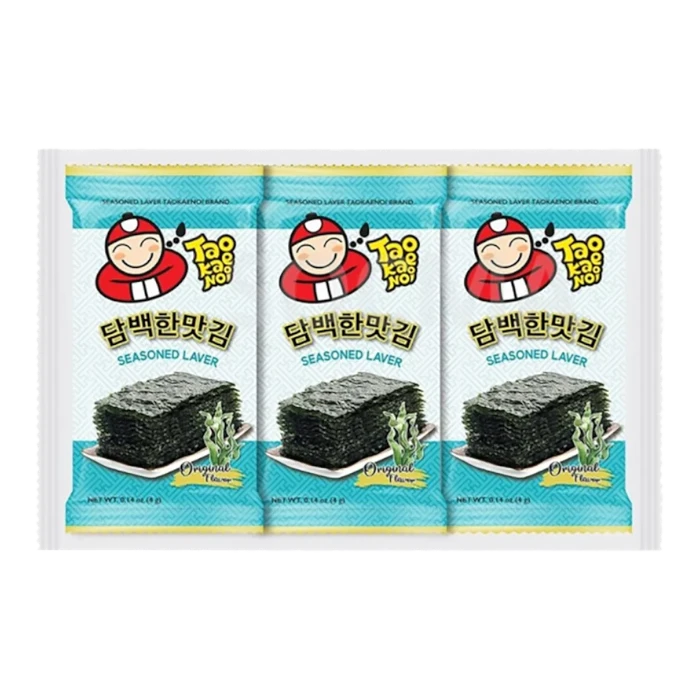 TAOKAENOI Gekruid Zeewier Zeewier Origineel 3x4G