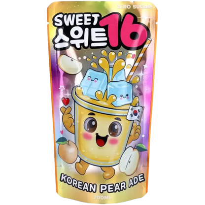 KR Sweet16 Korean Pear Zero 200ML Koreanischer Birnen Ade ohne Zucker
