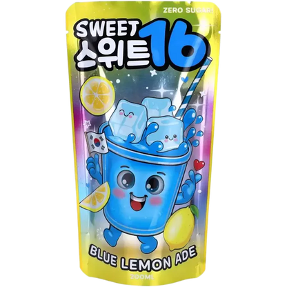 KR Sweet16 Blue Lemonade Zero 200ML Koreanischer Blue Lemon Ade ohne Zucker