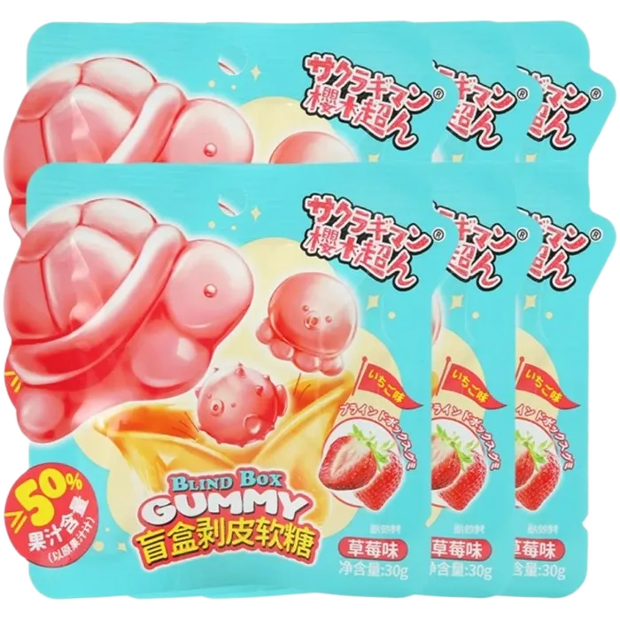 Ying Peelable Gummy Blind Box Strawberry 30G Erdbeer Geleebonbons