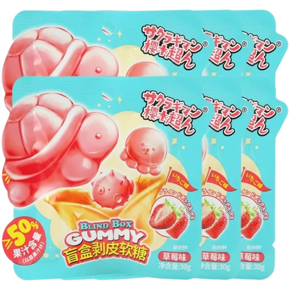 Ying Peelable Gummy Blind Box Strawberry 30G Erdbeer Geleebonbons