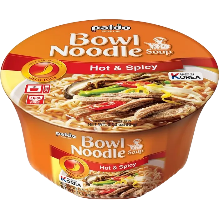 PALDO Bowl Ramen Hot & Spicy 86G Koreanische Instant Nudeln