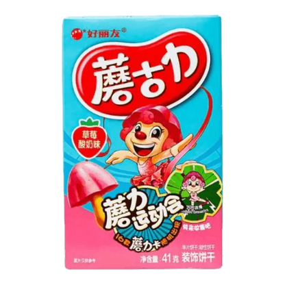 ORION Keks Erdbeer & Joghurt Geschmack 41g Pilzförmiger Keks Snack