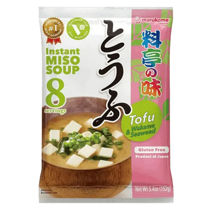 MARUKOME Miso Suppe Wakame Tofu 152G Japanische Instant Misosuppe