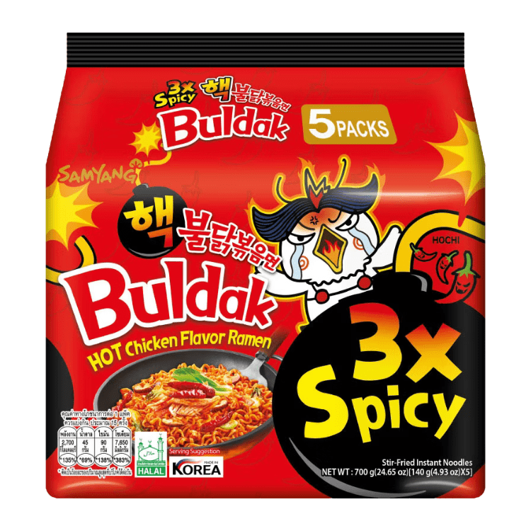 SAMYANG Buldak 3xSpicy Hot Chicken Ramen 5x140G