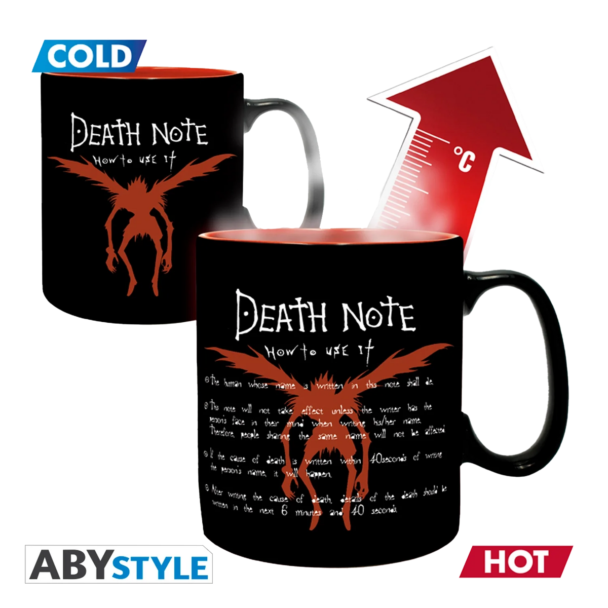 DEATH NOTE Mug Heat Change Kira&Ryuk 460ml