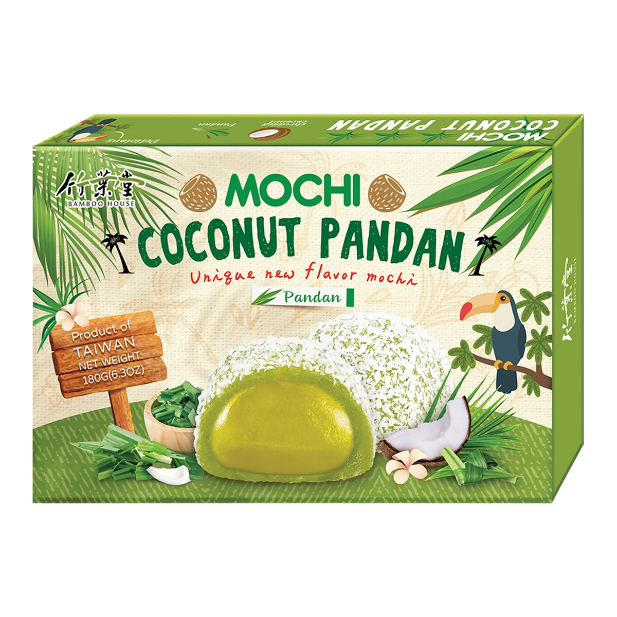 BAMBOEHUIS Kokosnoot Pandan Mochi 180G