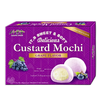 BAMBOO HOUSE Mochi Custard Grape – Japanischer Trauben-Snack 180g