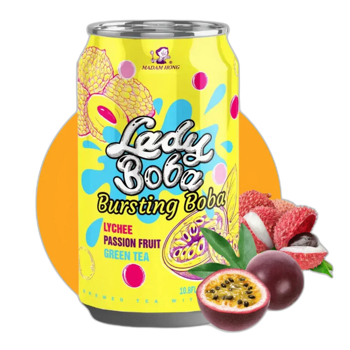 LADY BOBA Bubble Tea Lychee Passionfruit 320ML
