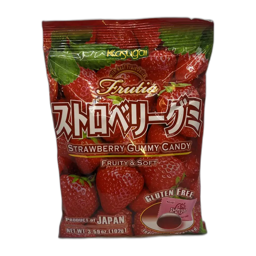 KASUGAI fruitgom aardbeiensmaak 102G