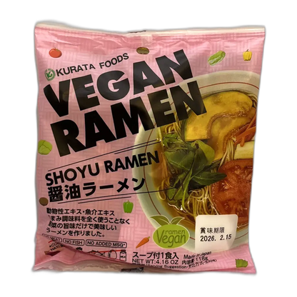 KURATA VEGAN Ramen Meal Shoyu Flavor 118G