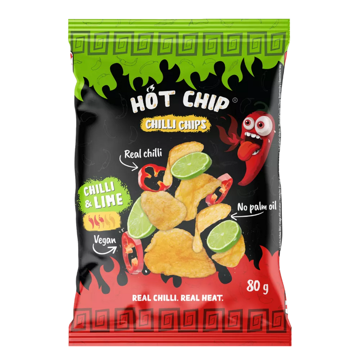 HOT CHIP Potato Chips Chilli & Lime 80G