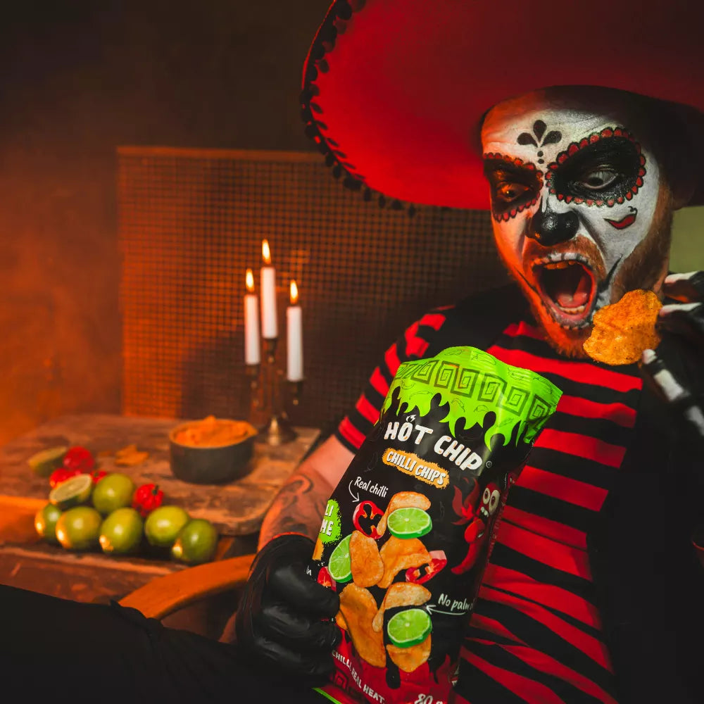 HOT CHIP Potato Chips Chilli & Lime 80G