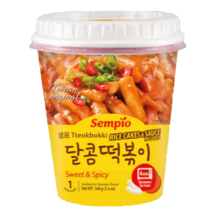 SEMPIO Tteokbokki with Sauce Sweet & Spicy Cup 160G