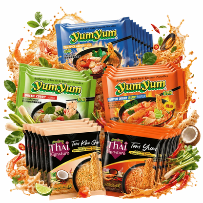 YUM YUM Bestseller Mix 56er Thai Spicy Seafood Green Curry & Tom Yum